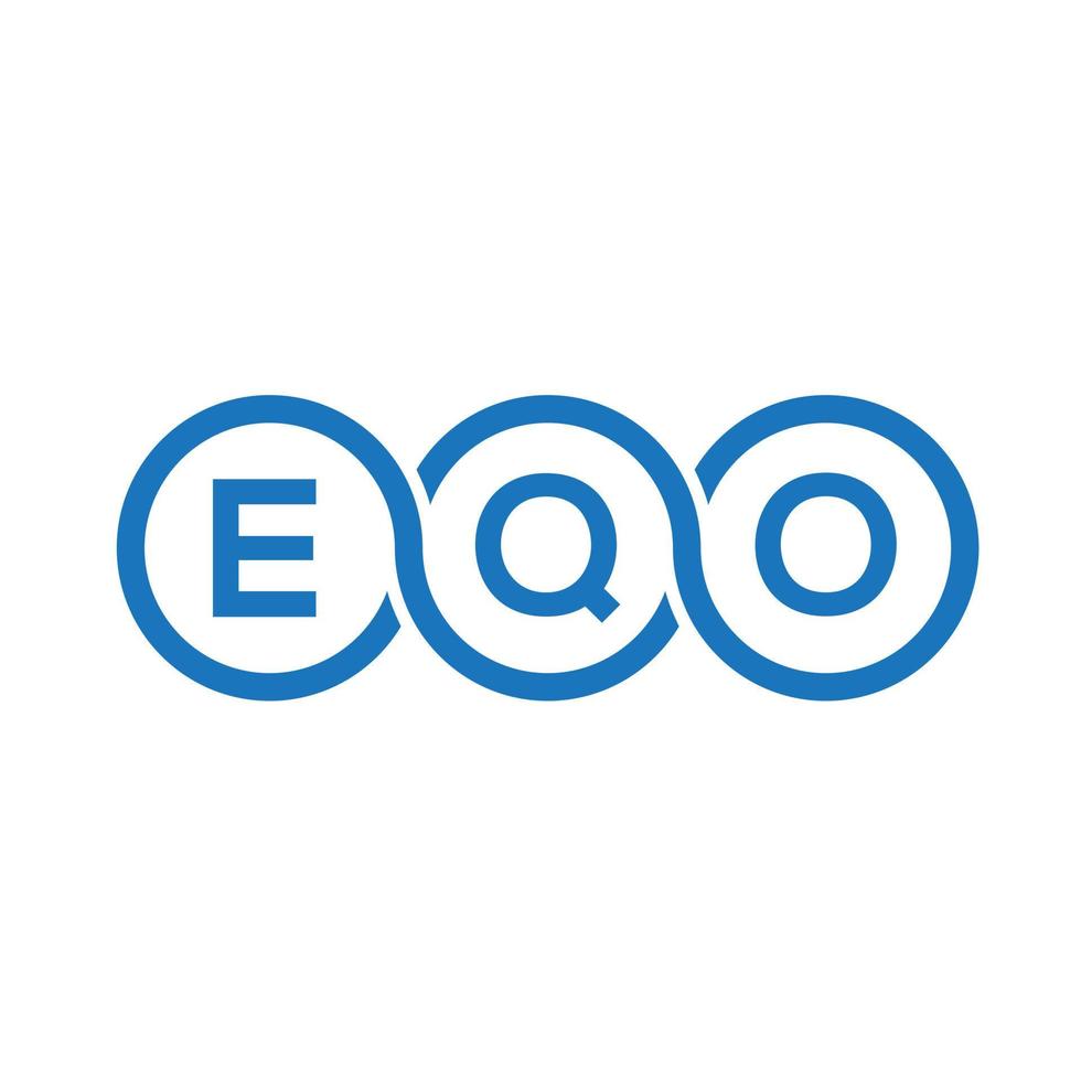 eqo brev logotyp design på svart bakgrund. eqo kreativa initialer bokstavslogotyp koncept. eqo bokstavsdesign. vektor