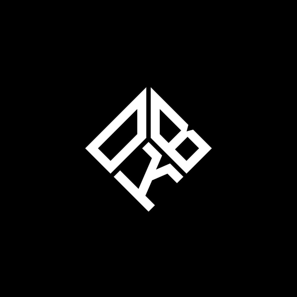 OKB-Brief-Logo-Design auf schwarzem Hintergrund. okb kreative Initialen schreiben Logo-Konzept. okb Briefgestaltung. vektor