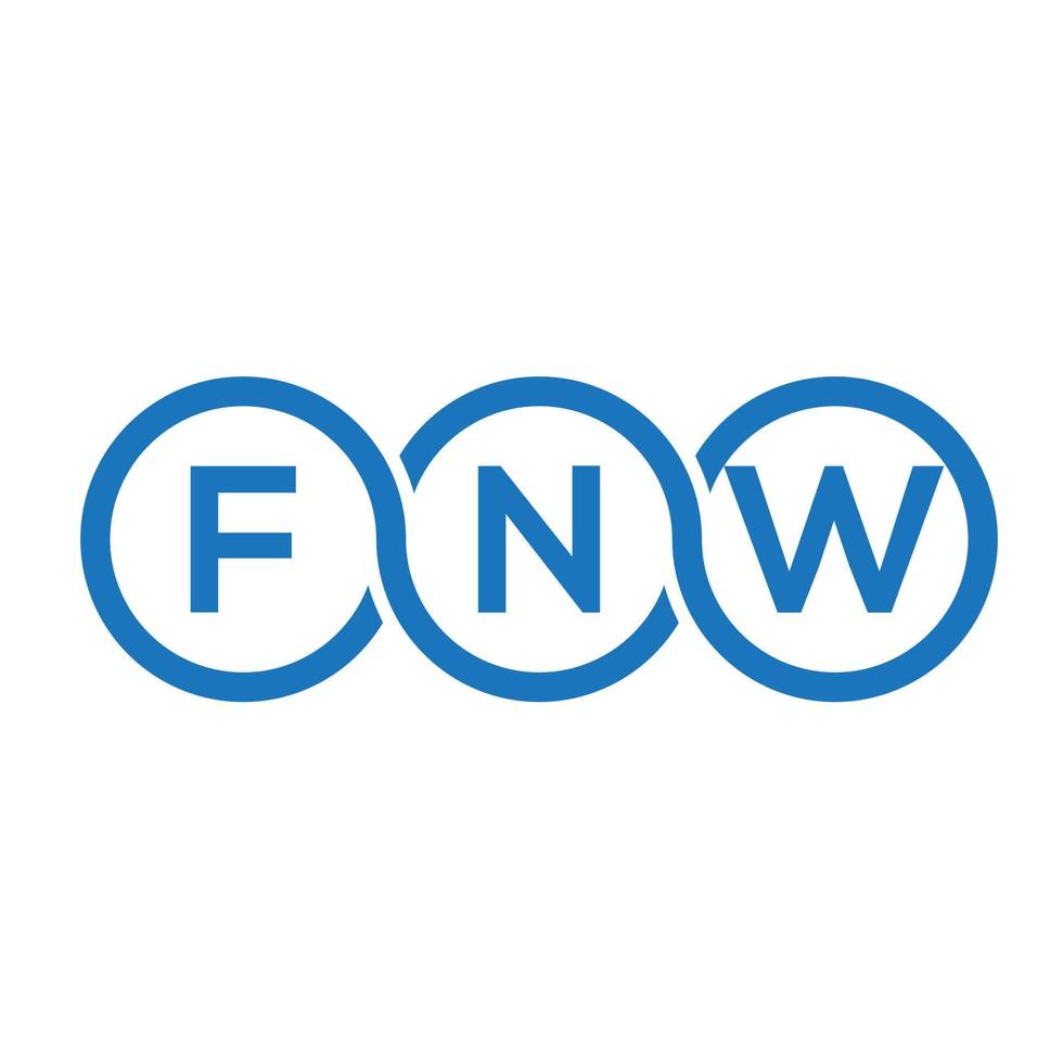 fnw brev logotyp design på svart bakgrund. fnw kreativa initialer bokstavslogotyp koncept. fnw bokstavsdesign. vektor