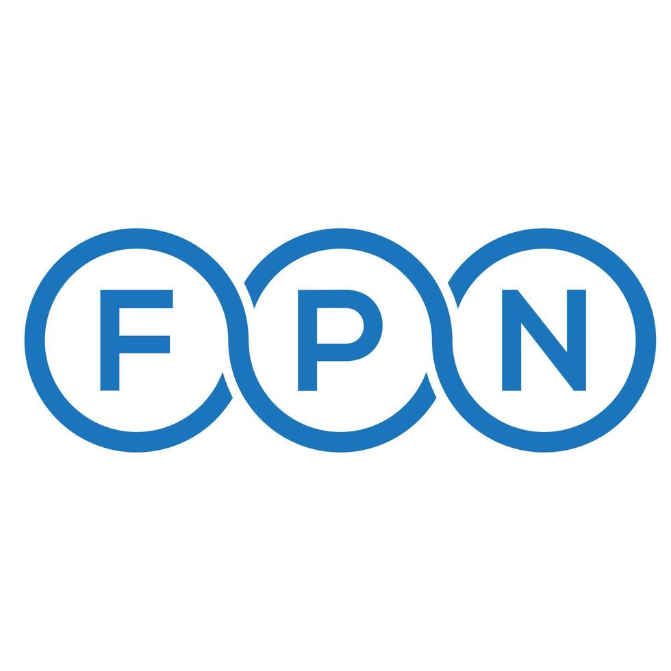 fpn-Brief-Logo-Design auf schwarzem Hintergrund. fpn kreative Initialen schreiben Logo-Konzept. fpn Briefgestaltung. vektor