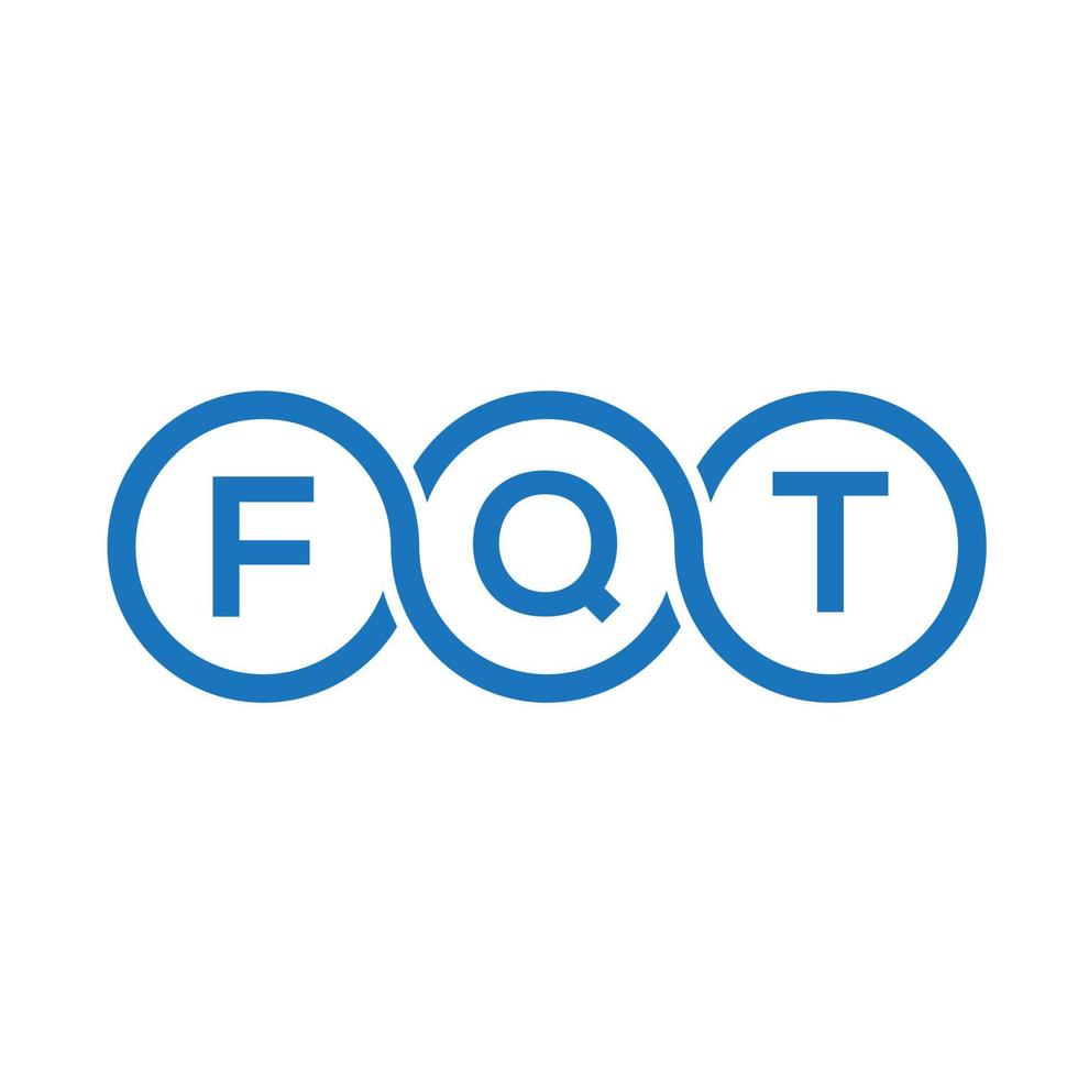 fqt-Brief-Logo-Design auf schwarzem Hintergrund. fqt kreative Initialen schreiben Logo-Konzept. fqt Briefgestaltung. vektor