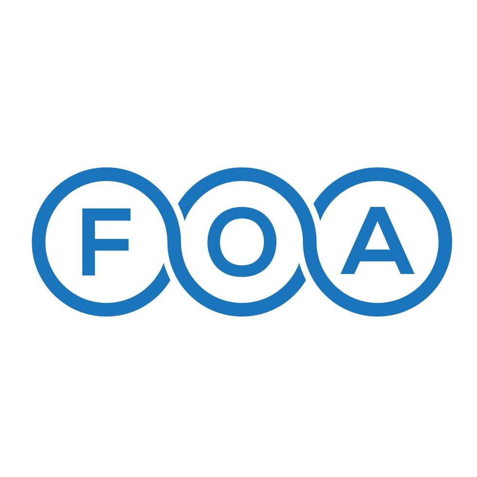 foa-Buchstaben-Logo-Design auf schwarzem Hintergrund. foa kreatives Initialen-Buchstaben-Logo-Konzept. foa Briefdesign. vektor