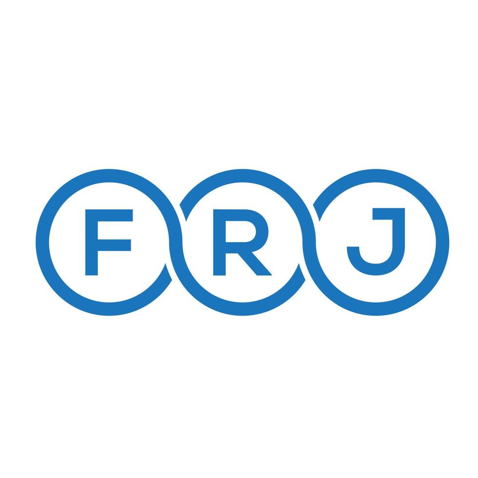 frj brev logotyp design på svart bakgrund. frj kreativa initialer brev logotyp koncept. frj bokstavsdesign. vektor