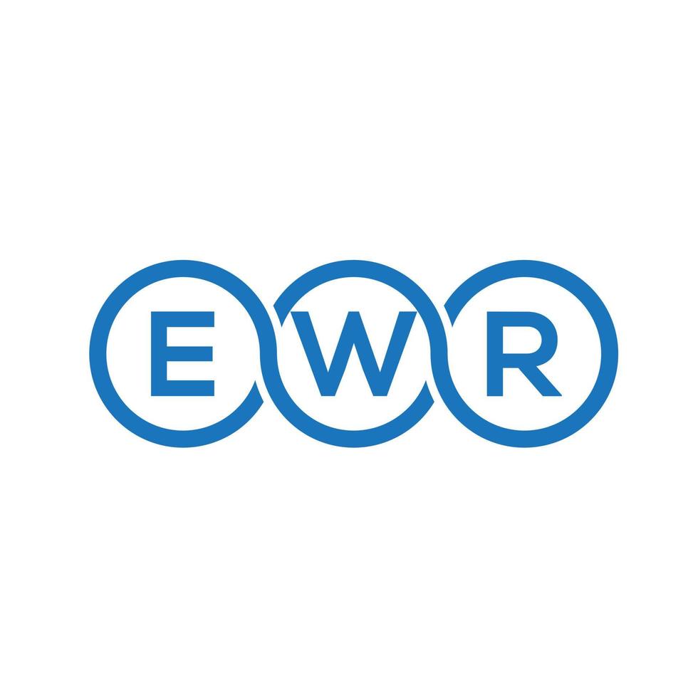 ewr-Buchstaben-Logo-Design auf schwarzem Hintergrund. ewr kreatives Initialen-Brief-Logo-Konzept. ewr Briefgestaltung. vektor