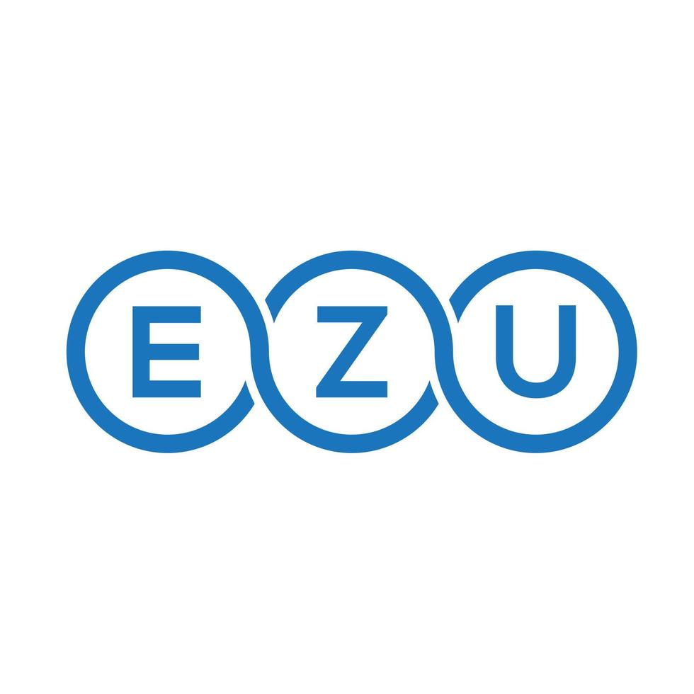 ezu brev logotyp design på svart bakgrund. ezu kreativa initialer brev logotyp koncept. ezu bokstavsdesign. vektor