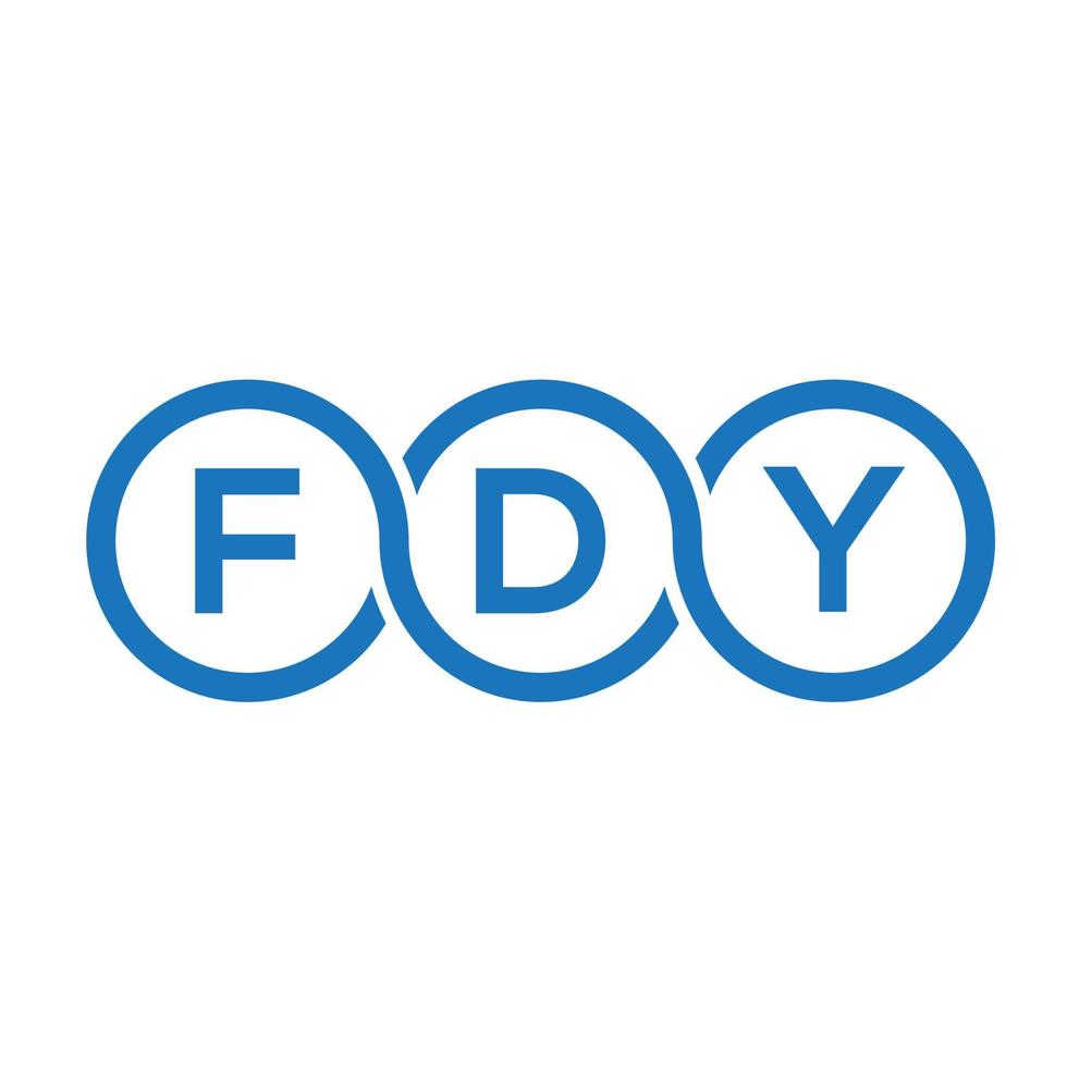 fdy-Buchstaben-Logo-Design auf schwarzem Hintergrund. fdy kreative Initialen schreiben Logo-Konzept. fdy Briefdesign. vektor