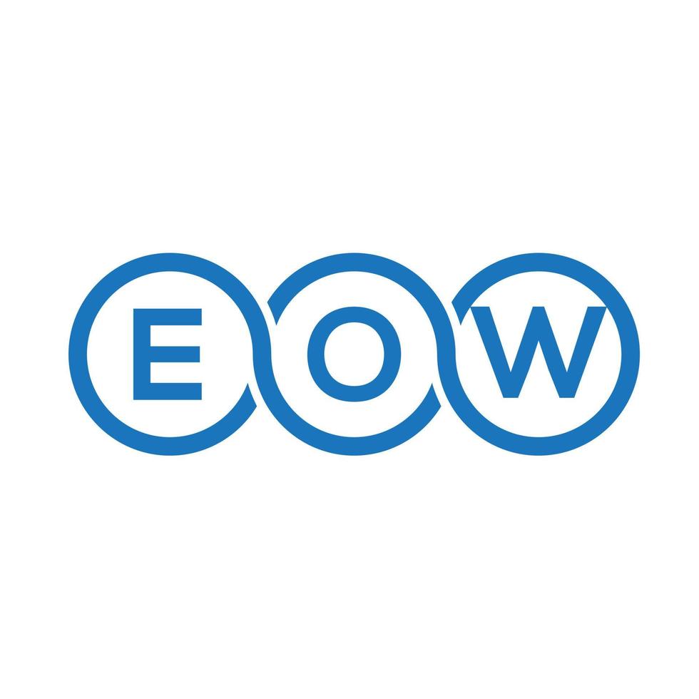 Eow-Buchstaben-Logo-Design auf schwarzem Hintergrund. eow kreative Initialen schreiben Logo-Konzept. Eow Briefgestaltung. vektor