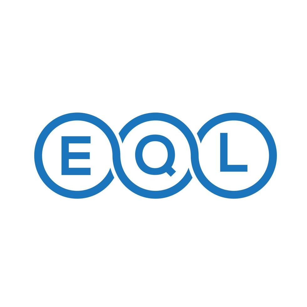 eql brev logotyp design på svart bakgrund. eql kreativa initialer bokstavslogotyp koncept. eql-bokstavsdesign. vektor