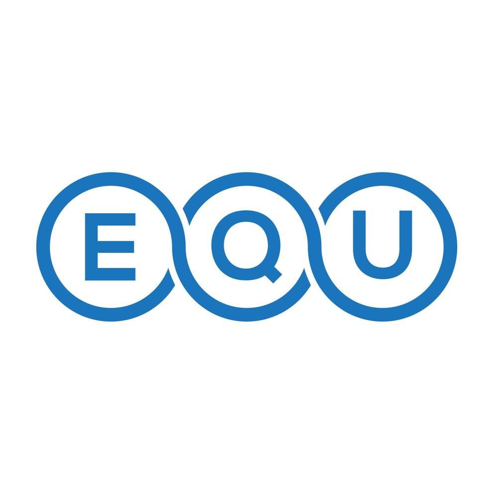 equ brev logotyp design på svart bakgrund. equ kreativa initialer brev logotyp koncept. equ bokstavsdesign. vektor