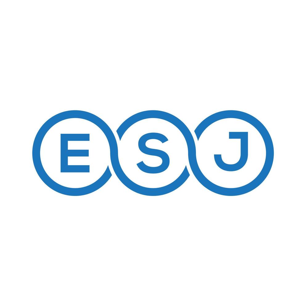 Esj brev logotyp design på svart bakgrund. Esj kreativa initialer bokstavslogotyp koncept. esj bokstavsdesign. vektor