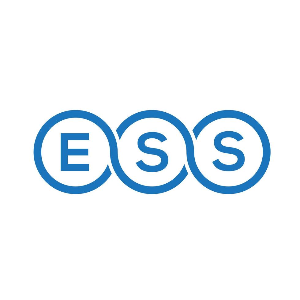 Ess-Brief-Logo-Design auf schwarzem Hintergrund. ess kreative Initialen schreiben Logo-Konzept. ess Briefgestaltung. vektor