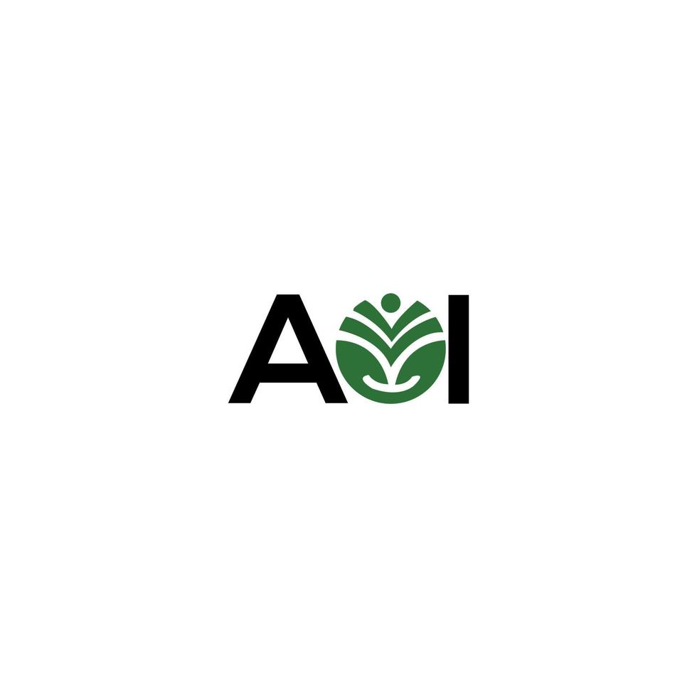 Aoi-Brief-Logo-Design auf weißem Hintergrund. aoi kreative Initialen schreiben Logo-Konzept. aoi Briefgestaltung. vektor