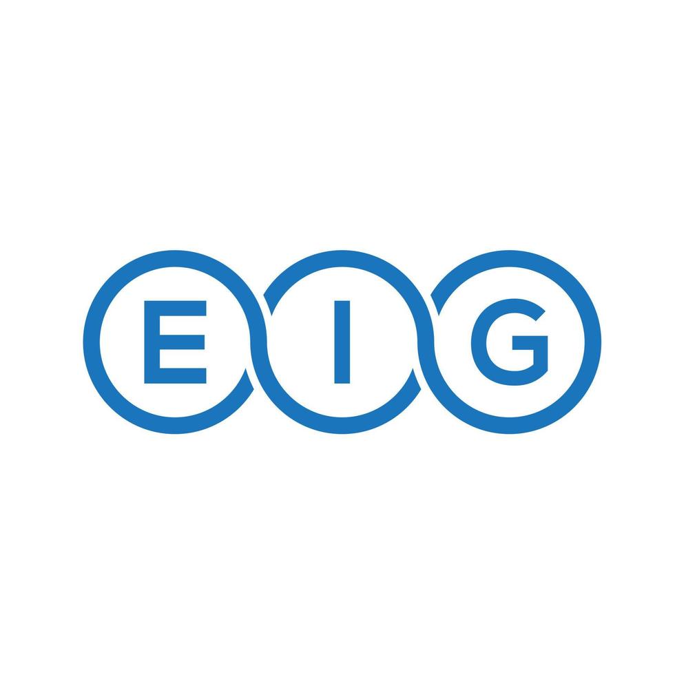 eig brev logotyp design på svart bakgrund. eig kreativa initialer brev logotyp koncept. eig bokstavsdesign. vektor