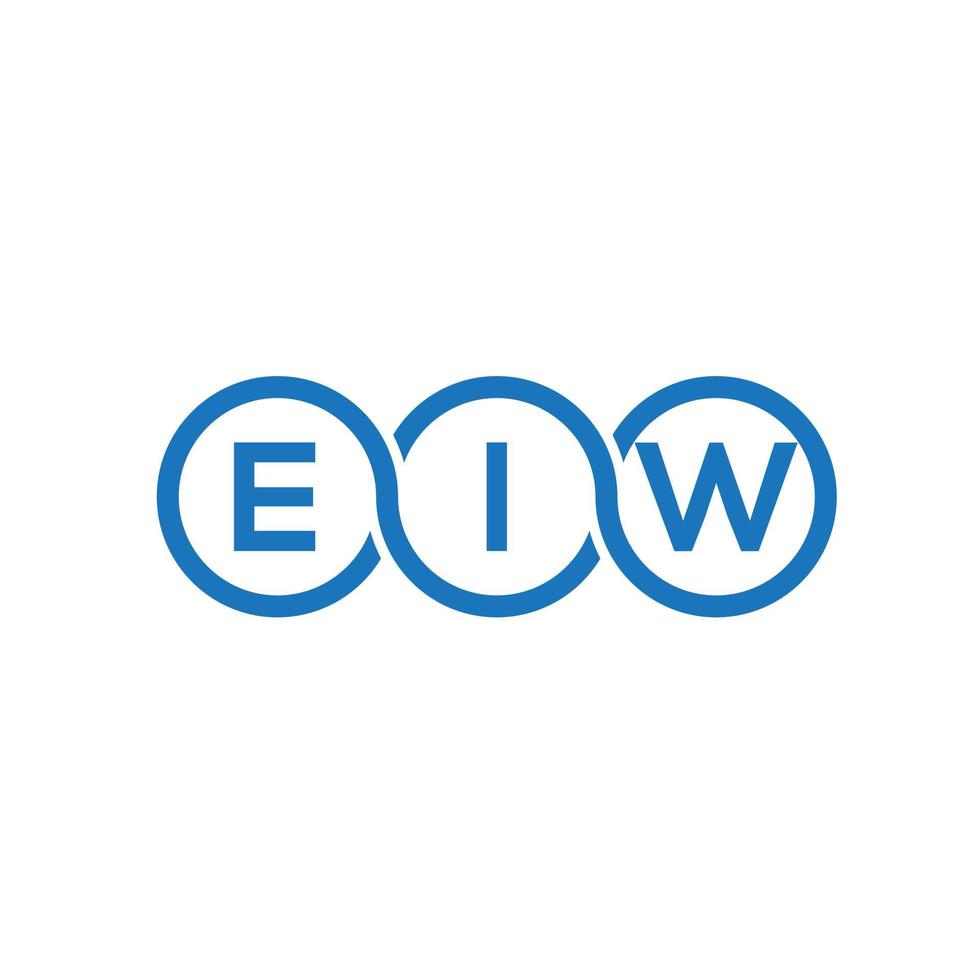 Ew brev logotyp design på svart bakgrund. eiw kreativa initialer brev logotyp koncept. ew bokstavsdesign. vektor