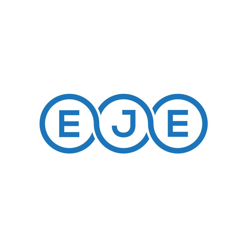 Eje-Brief-Logo-Design auf schwarzem Hintergrund. eje kreative Initialen schreiben Logo-Konzept. eje Briefgestaltung. vektor