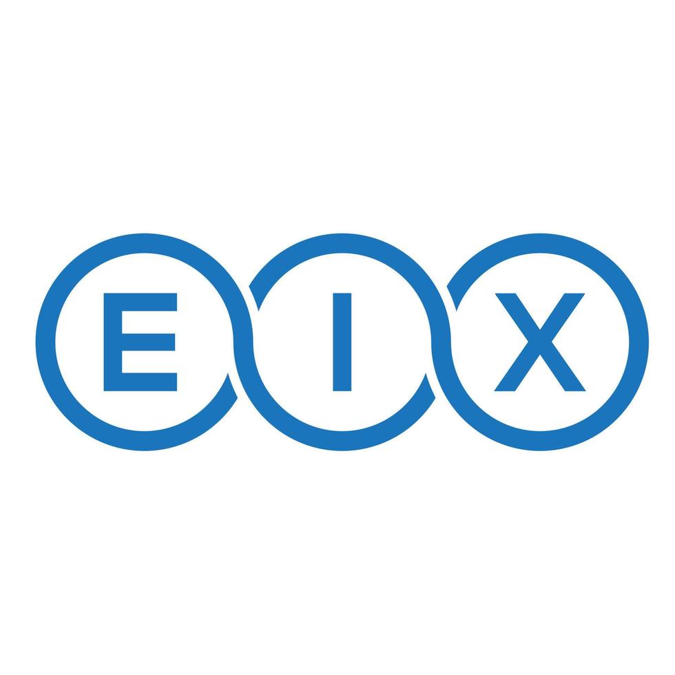 eix brev logotyp design på svart bakgrund. eix kreativa initialer brev logotyp koncept. eix bokstav design. vektor