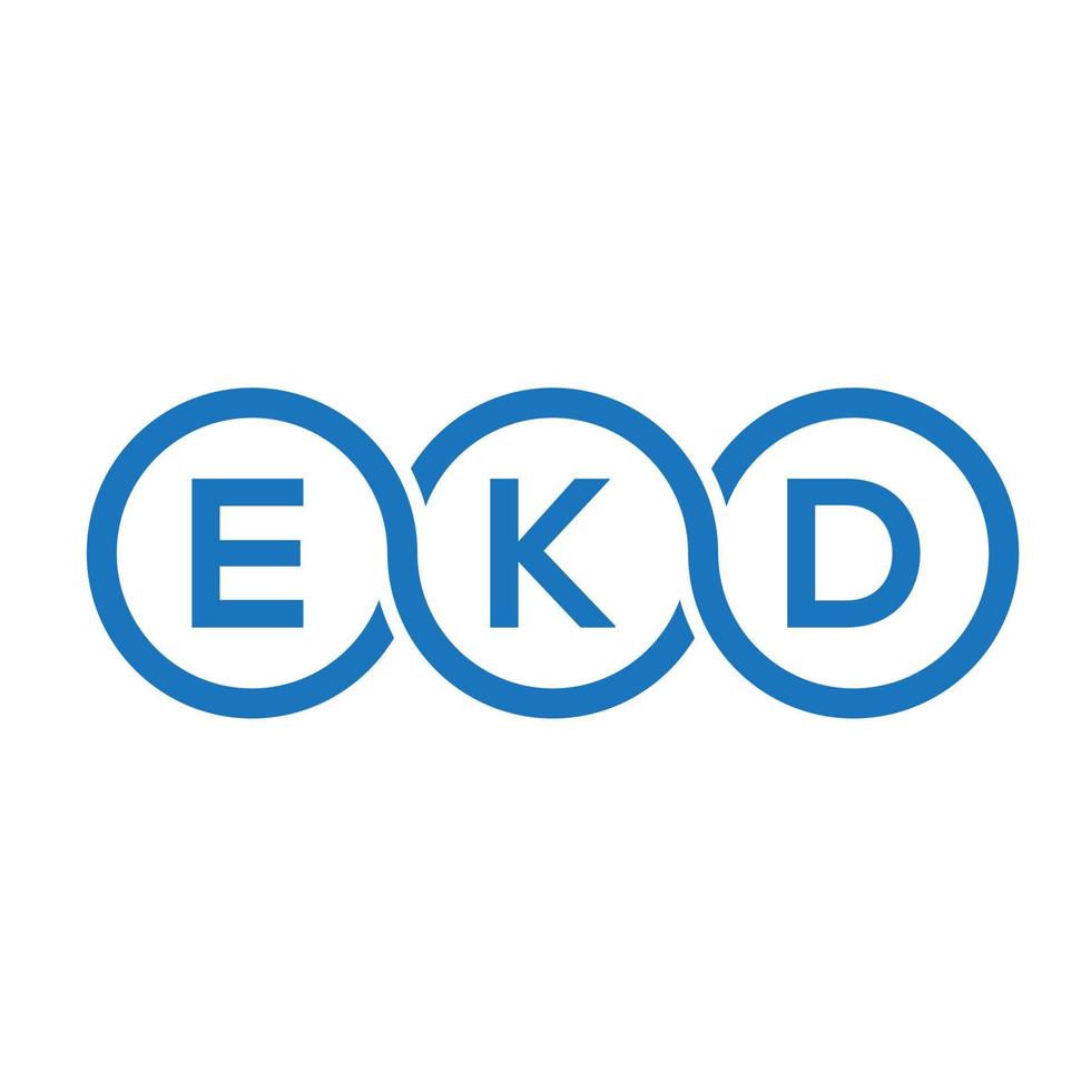 Ekd-Brief-Logo-Design auf schwarzem Hintergrund. ekd kreative Initialen schreiben Logo-Konzept. ekd Briefgestaltung. vektor