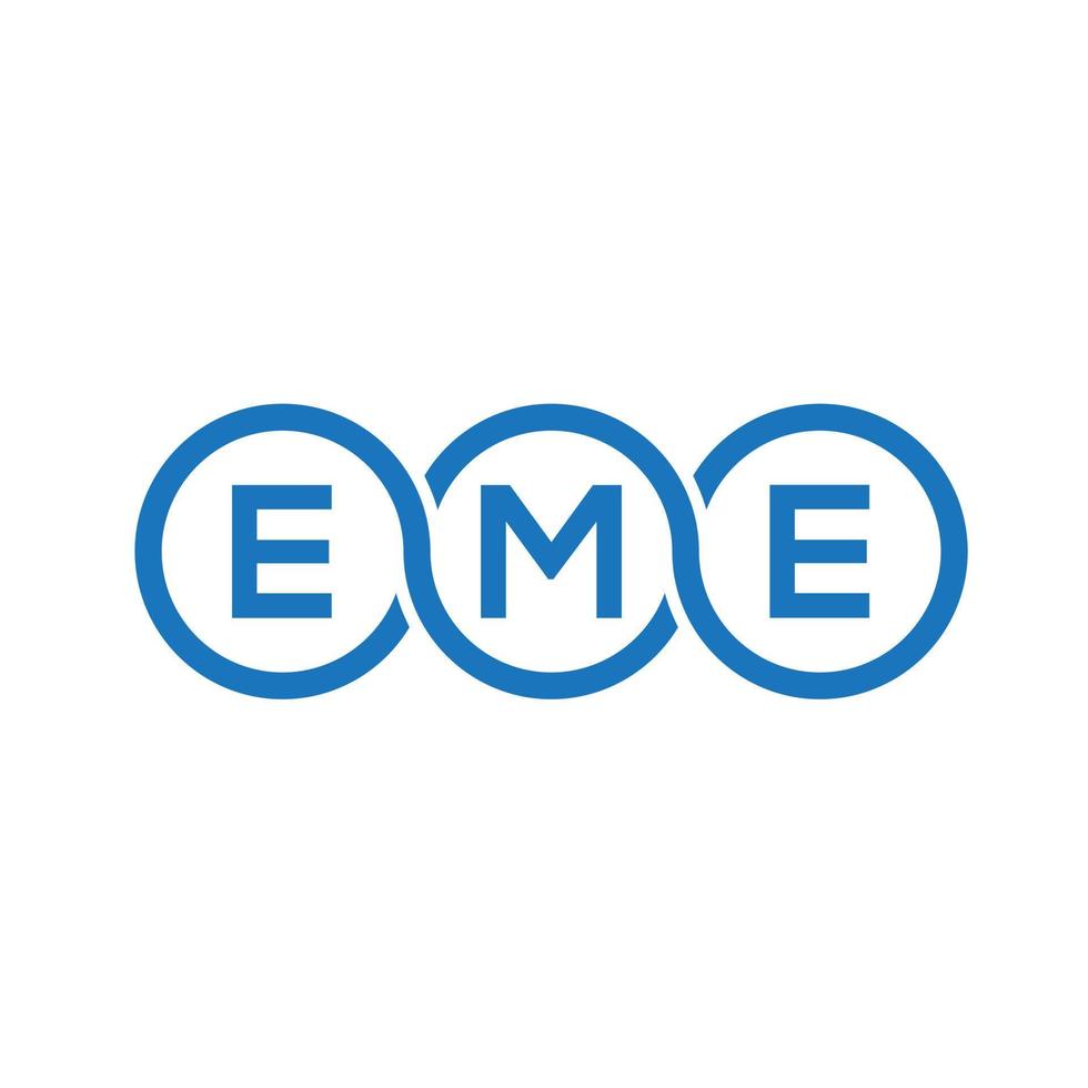 eme brev logotyp design på svart bakgrund. eme kreativa initialer brev logotyp koncept. eme bokstav design. vektor