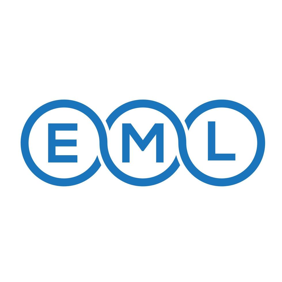 eml-Buchstaben-Logo-Design auf schwarzem Hintergrund. eml kreative Initialen schreiben Logo-Konzept. eml-Briefgestaltung. vektor