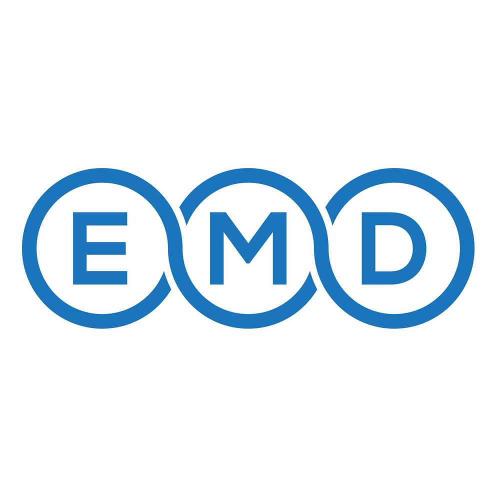 emd-Buchstaben-Logo-Design auf schwarzem Hintergrund. emd kreatives Initialen-Buchstaben-Logo-Konzept. Emd-Briefgestaltung. vektor