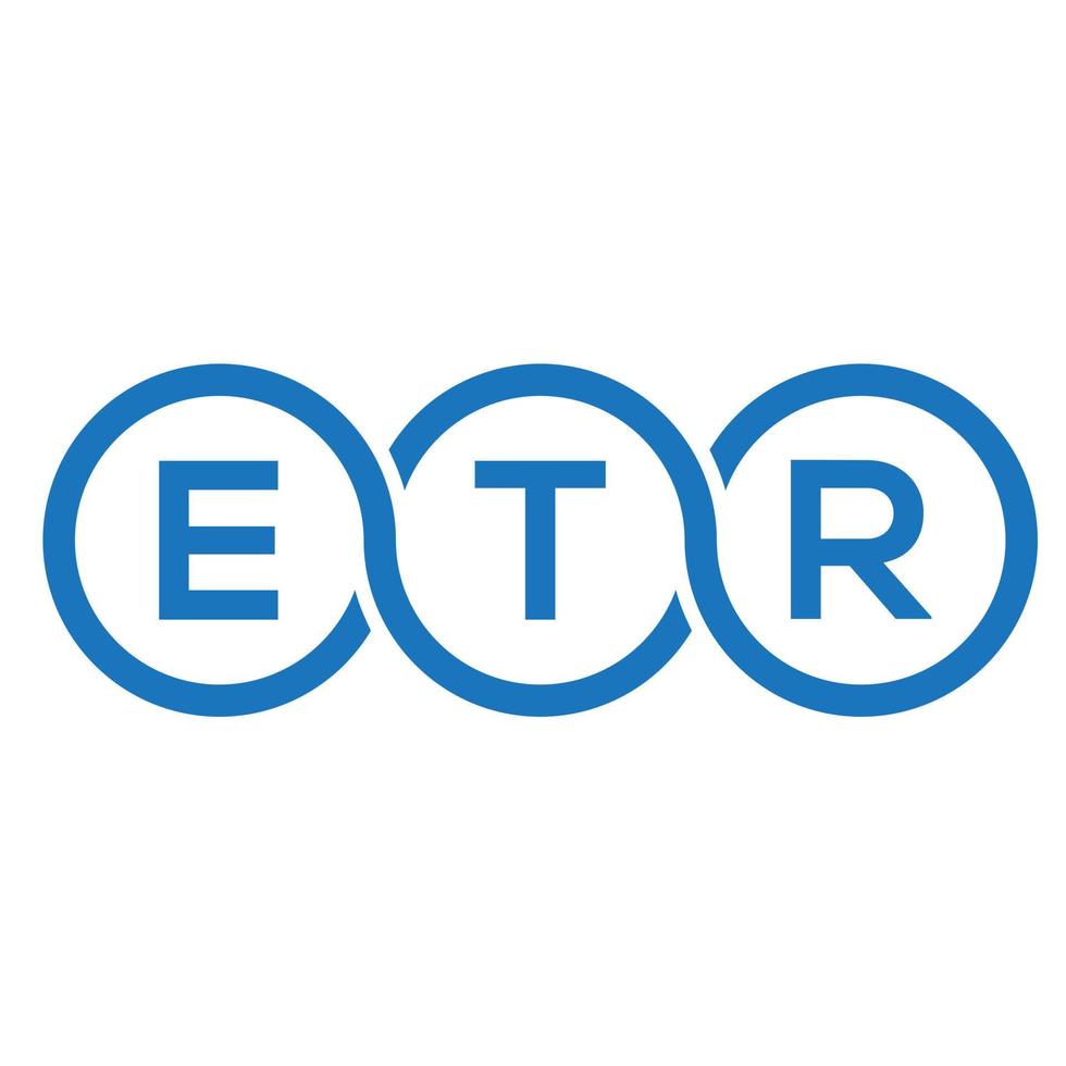 etr brev logotyp design på svart bakgrund. etr kreativa initialer brev logotyp koncept. etr bokstavsdesign. vektor