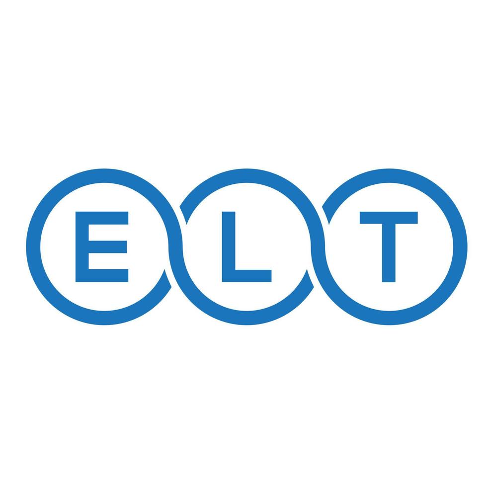 elt-Buchstaben-Logo-Design auf schwarzem Hintergrund. elt kreative Initialen schreiben Logo-Konzept. elt Briefgestaltung. vektor