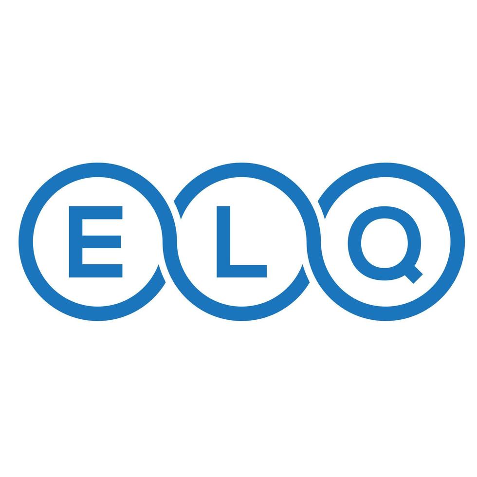 elq brev logotyp design på svart bakgrund. elq kreativa initialer bokstavslogotyp koncept. elq bokstavsdesign. vektor