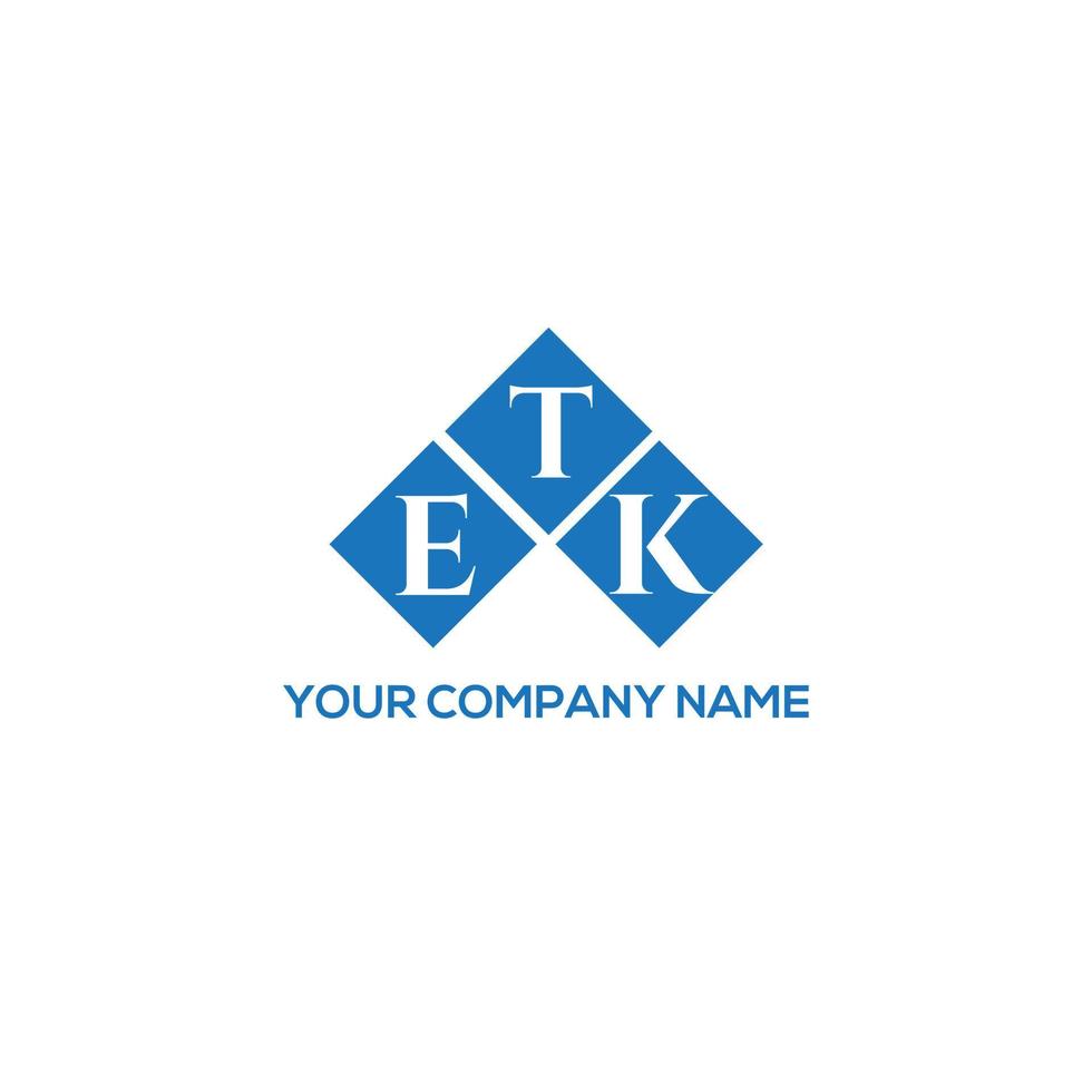 etk-Brief-Logo-Design auf weißem Hintergrund. etk kreative Initialen schreiben Logo-Konzept. etk Briefgestaltung. vektor