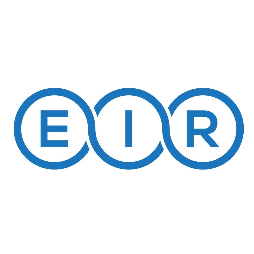 Eir-Brief-Logo-Design auf schwarzem Hintergrund. Ihr kreatives Initialen-Buchstaben-Logo-Konzept. Ihr Briefdesign. vektor