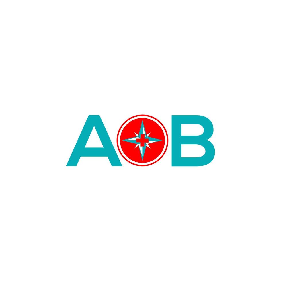 aob brev logotyp design på vit bakgrund. aob kreativa initialer brev logotyp koncept. aob bokstavsdesign. vektor