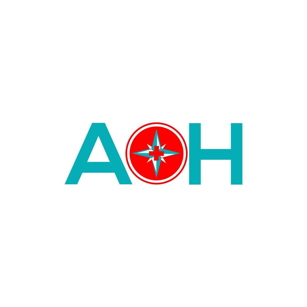 Aoh-Brief-Logo-Design auf weißem Hintergrund. aoh kreative Initialen schreiben Logo-Konzept. aoh Briefgestaltung. vektor