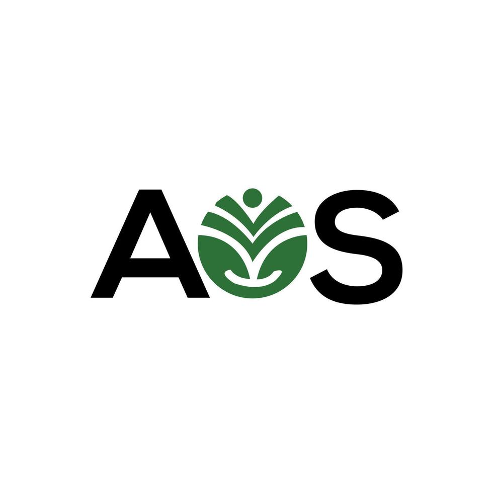 AOS-Brief-Logo-Design auf weißem Hintergrund. aos kreatives Initialen-Buchstaben-Logo-Konzept. aos Briefgestaltung. vektor