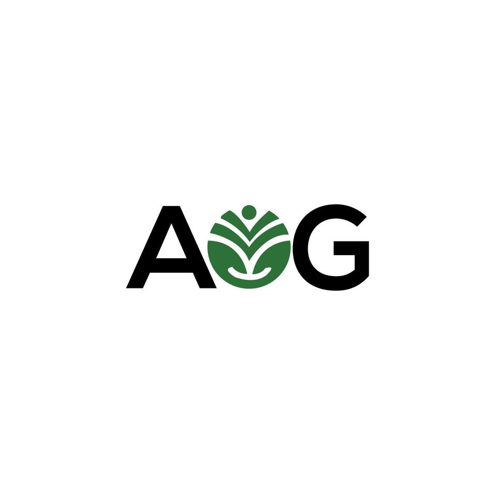 aog-Buchstaben-Logo-Design auf weißem Hintergrund. aog kreative Initialen schreiben Logo-Konzept. aog Briefgestaltung. vektor