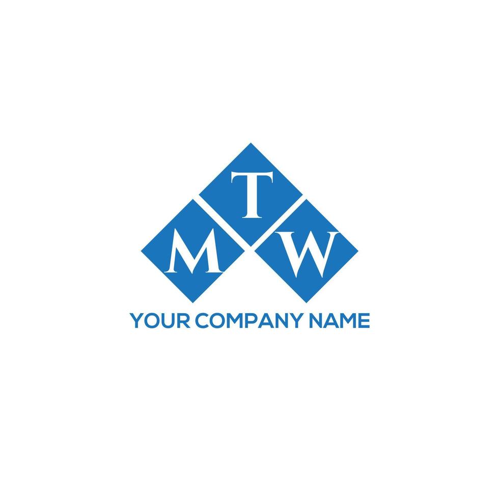 mtw-Brief-Logo-Design auf weißem Hintergrund. mtw kreatives Initialen-Buchstaben-Logo-Konzept. mtw Briefgestaltung. vektor