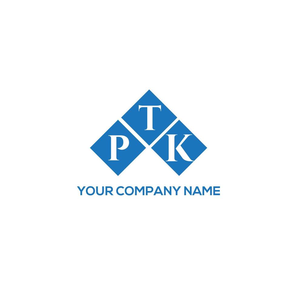 ptk-Brief-Logo-Design auf weißem Hintergrund. ptk kreative Initialen schreiben Logo-Konzept. ptk Briefgestaltung. vektor