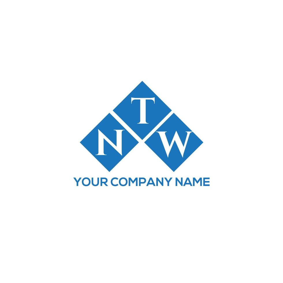 ntw brev logotyp design på vit bakgrund. ntw kreativa initialer brev logotyp koncept. ntw bokstavsdesign. vektor