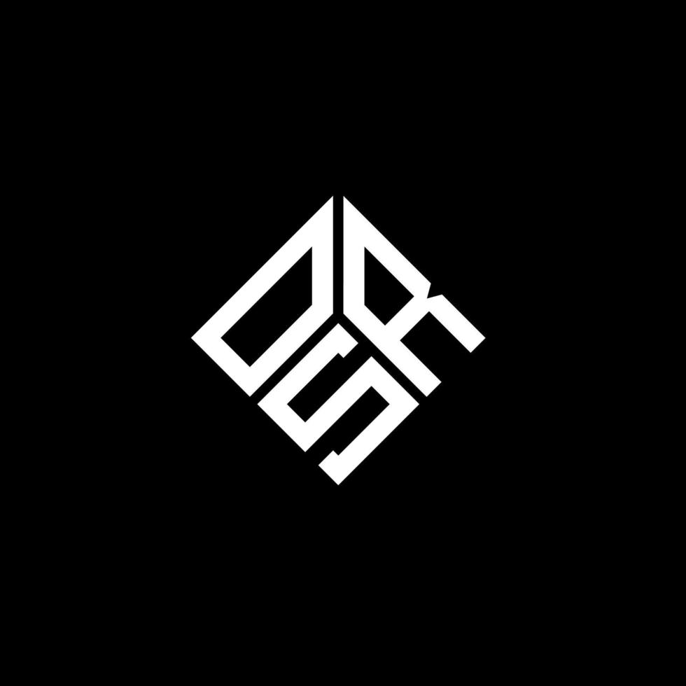 OSR-Brief-Logo-Design auf schwarzem Hintergrund. osr kreative Initialen schreiben Logo-Konzept. OSR Briefgestaltung. vektor