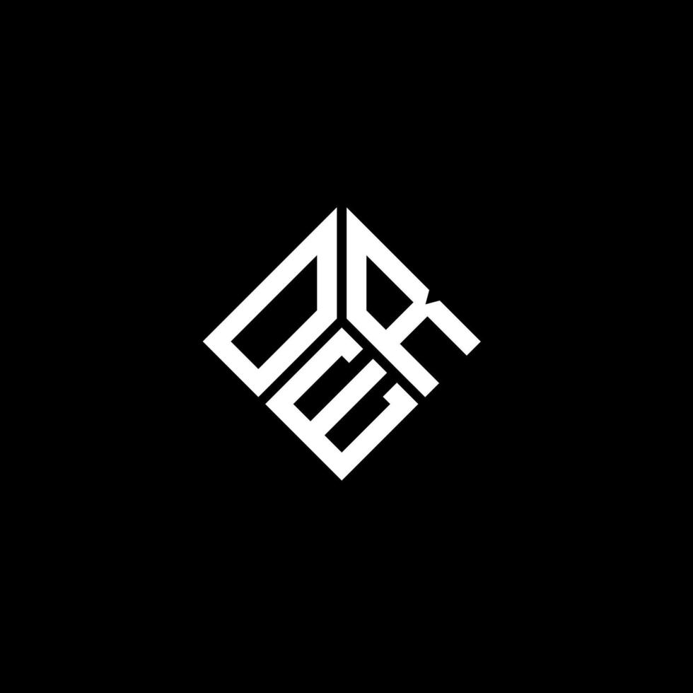 oer-Brief-Logo-Design auf schwarzem Hintergrund. oer kreatives Initialen-Buchstaben-Logo-Konzept. oer Briefgestaltung. vektor