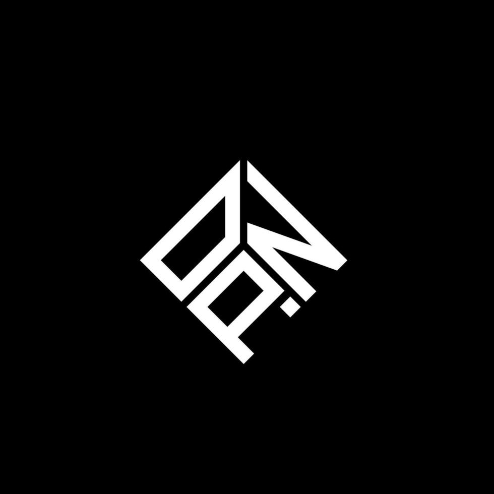opn-Brief-Logo-Design auf schwarzem Hintergrund. opn kreative Initialen schreiben Logo-Konzept. opn Briefgestaltung. vektor