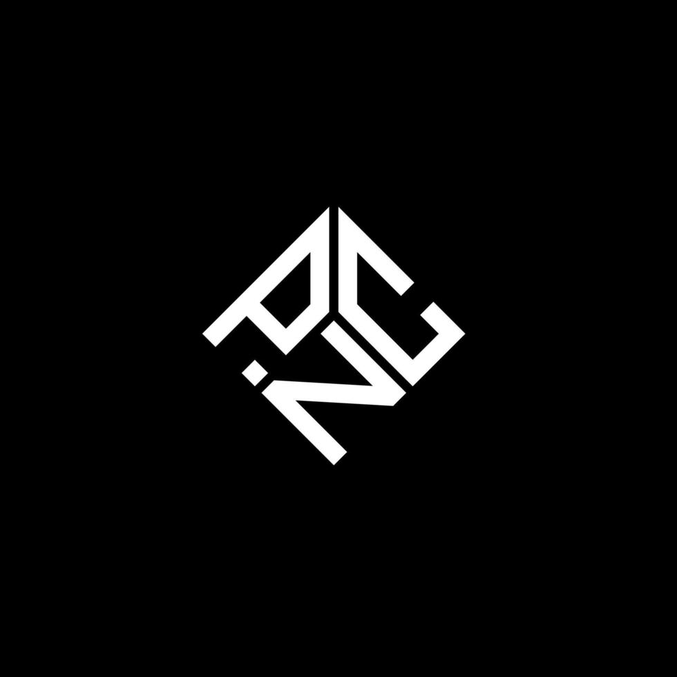 pnc-Buchstaben-Logo-Design auf schwarzem Hintergrund. pnc kreative Initialen schreiben Logo-Konzept. pnc-Briefgestaltung. vektor