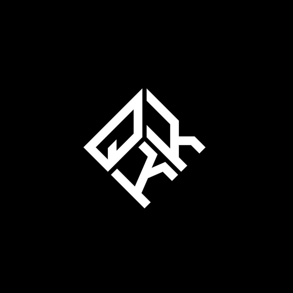 Qkk-Brief-Logo-Design auf schwarzem Hintergrund. qkk kreative Initialen schreiben Logo-Konzept. qkk-Briefgestaltung. vektor