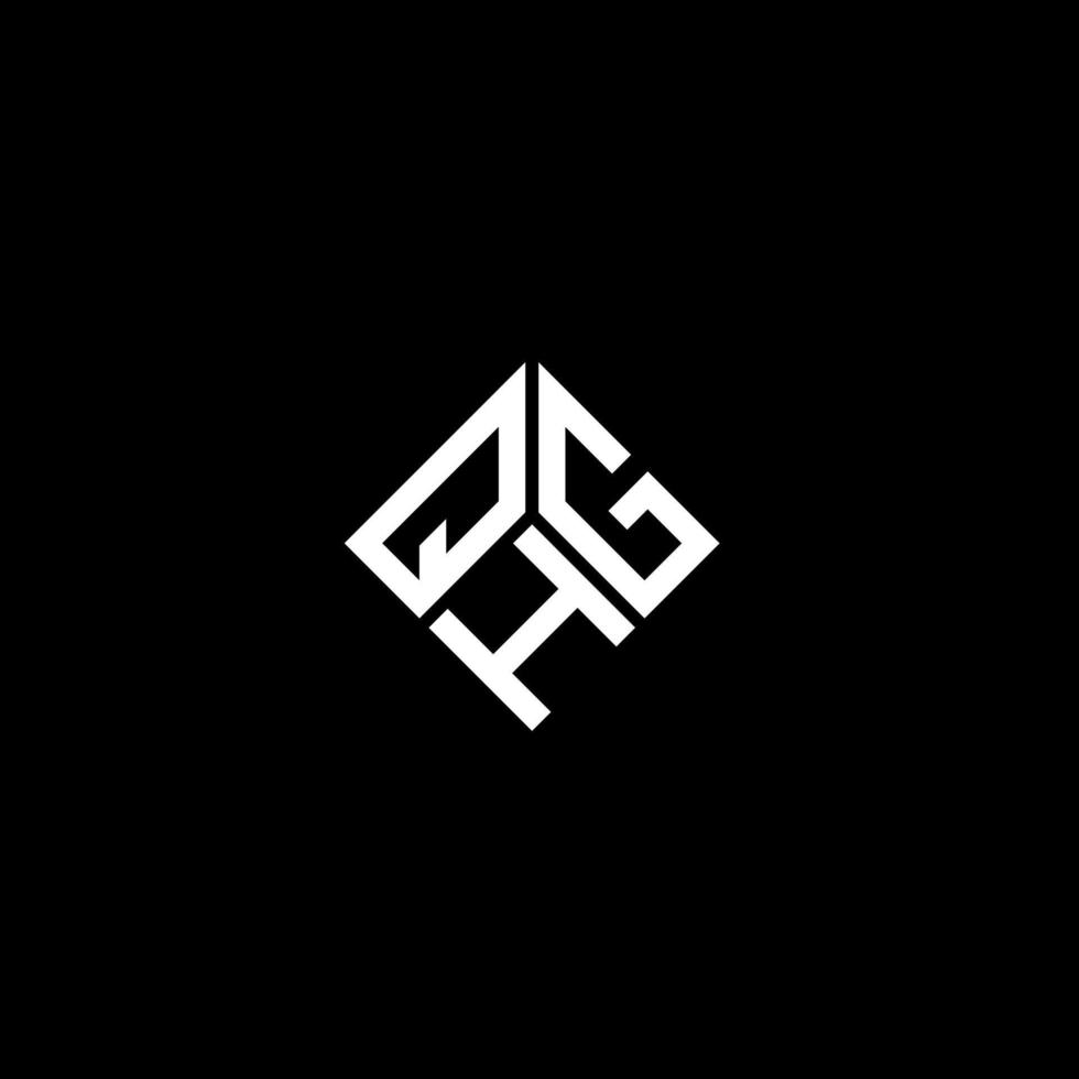 qhg brev logotyp design på svart bakgrund. qhg kreativa initialer brev logotyp koncept. qhg bokstavsdesign. vektor