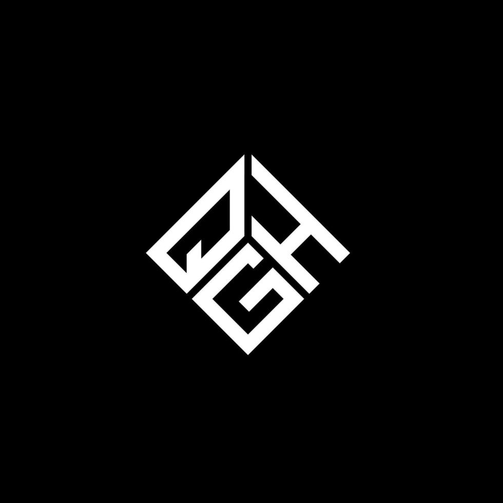 qgh-Buchstaben-Logo-Design auf schwarzem Hintergrund. qgh kreative Initialen schreiben Logo-Konzept. qgh Briefgestaltung. vektor