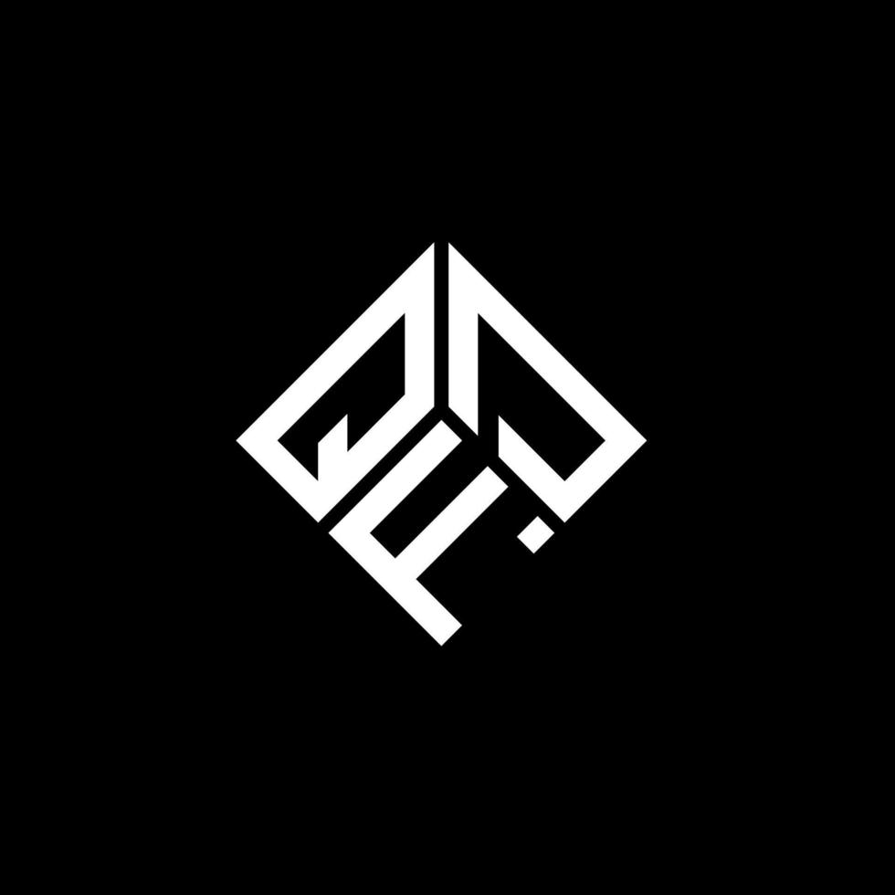 qfd-Buchstaben-Logo-Design auf schwarzem Hintergrund. qfd kreatives Initialen-Buchstaben-Logo-Konzept. qfd Briefgestaltung. vektor