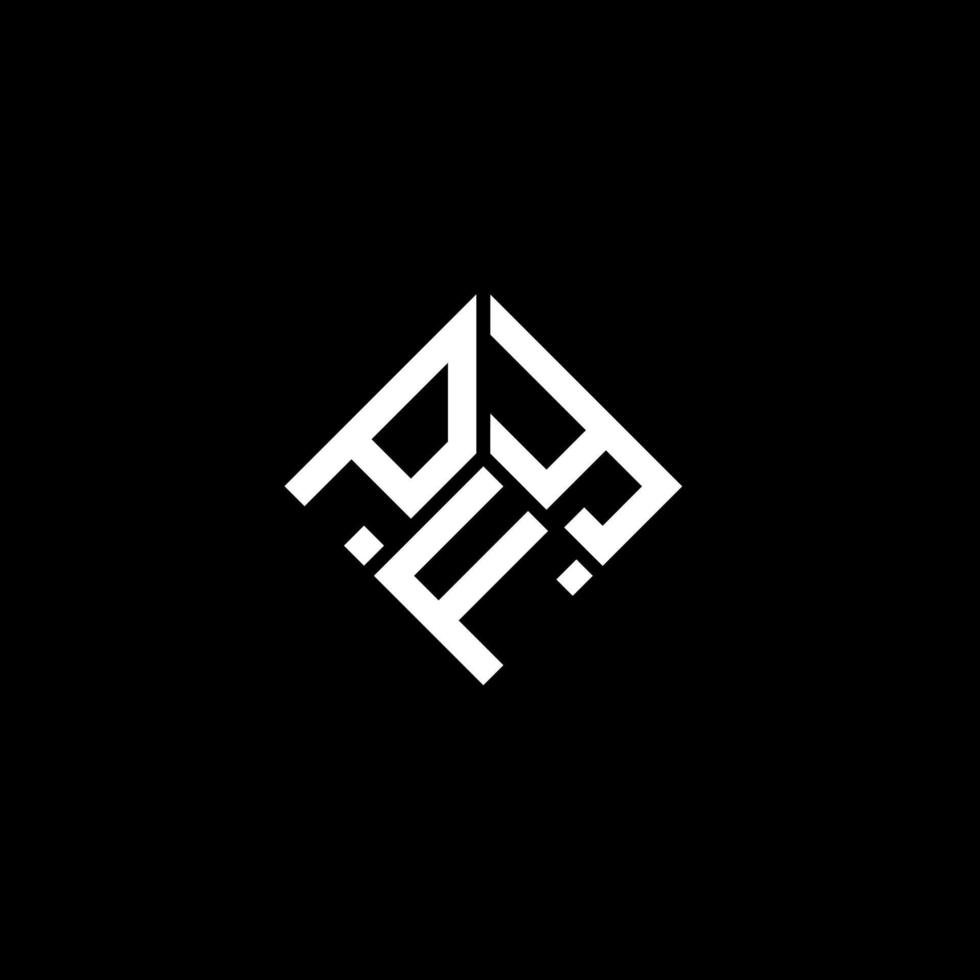 pfy brev logotyp design på svart bakgrund. pfy kreativa initialer bokstavslogotyp koncept. pfy bokstavsdesign. vektor