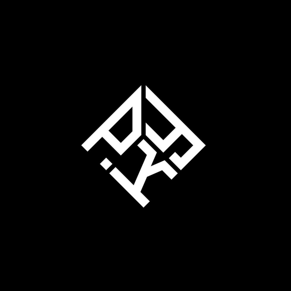 pky-Buchstaben-Logo-Design auf schwarzem Hintergrund. pky kreative Initialen schreiben Logo-Konzept. pky Briefdesign. vektor