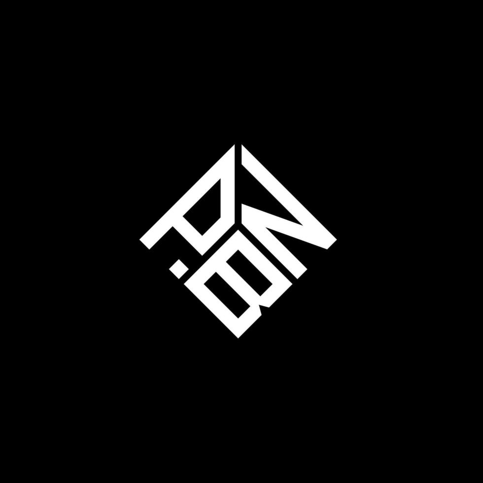 pbn-Buchstaben-Logo-Design auf schwarzem Hintergrund. pbn kreative Initialen schreiben Logo-Konzept. pbn Briefgestaltung. vektor