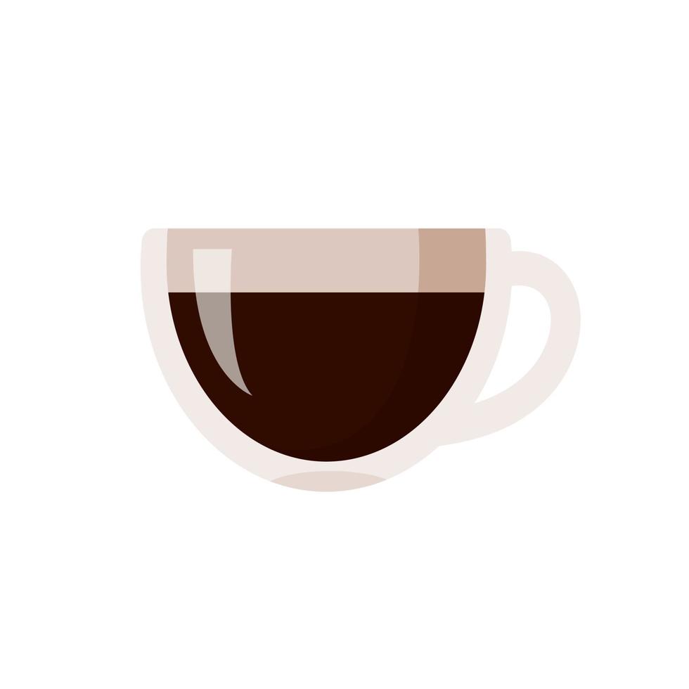varm kaffemugg vektor. populär drinkmeny i kaféet för att dricka för att vakna på morgonen vektor