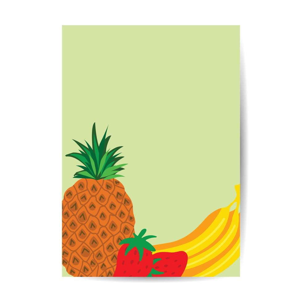 stiliserade ananas på en abstrakt bakgrund. mogen ananas. kort, banderoll, affisch, klistermärke, tryck, reklammaterial. frukt vektor omslagsillustration.