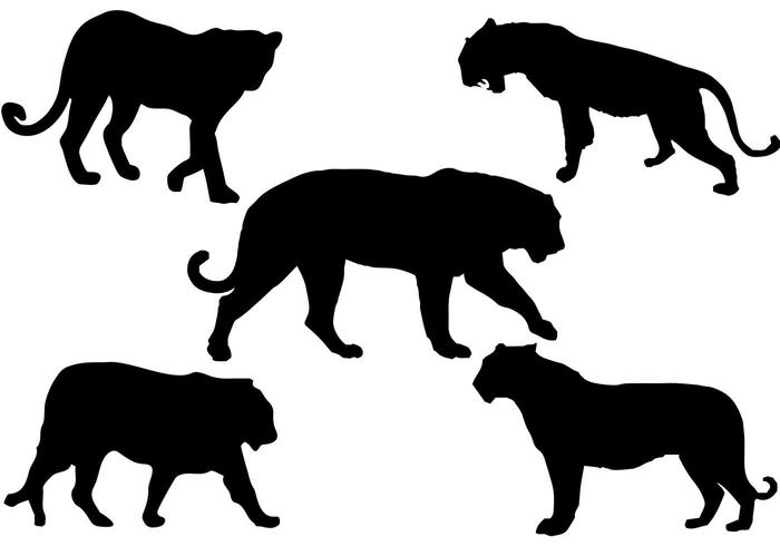 Gratis Tiger Silhouette Vector